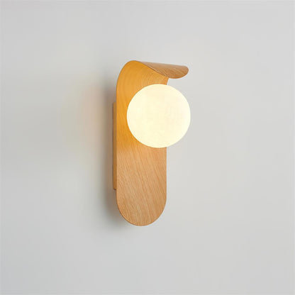 Applique murale globe minimaliste en bois Velmara