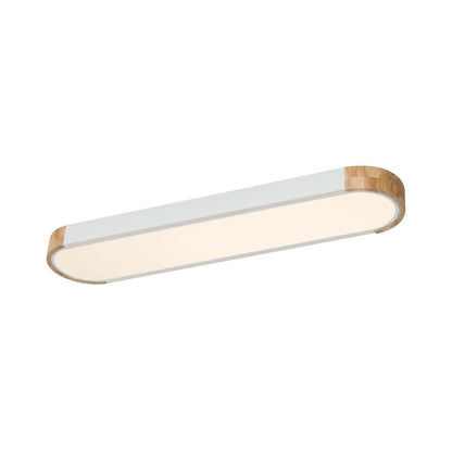 Plafonnier LED ovale en bois minimaliste Ovalyn