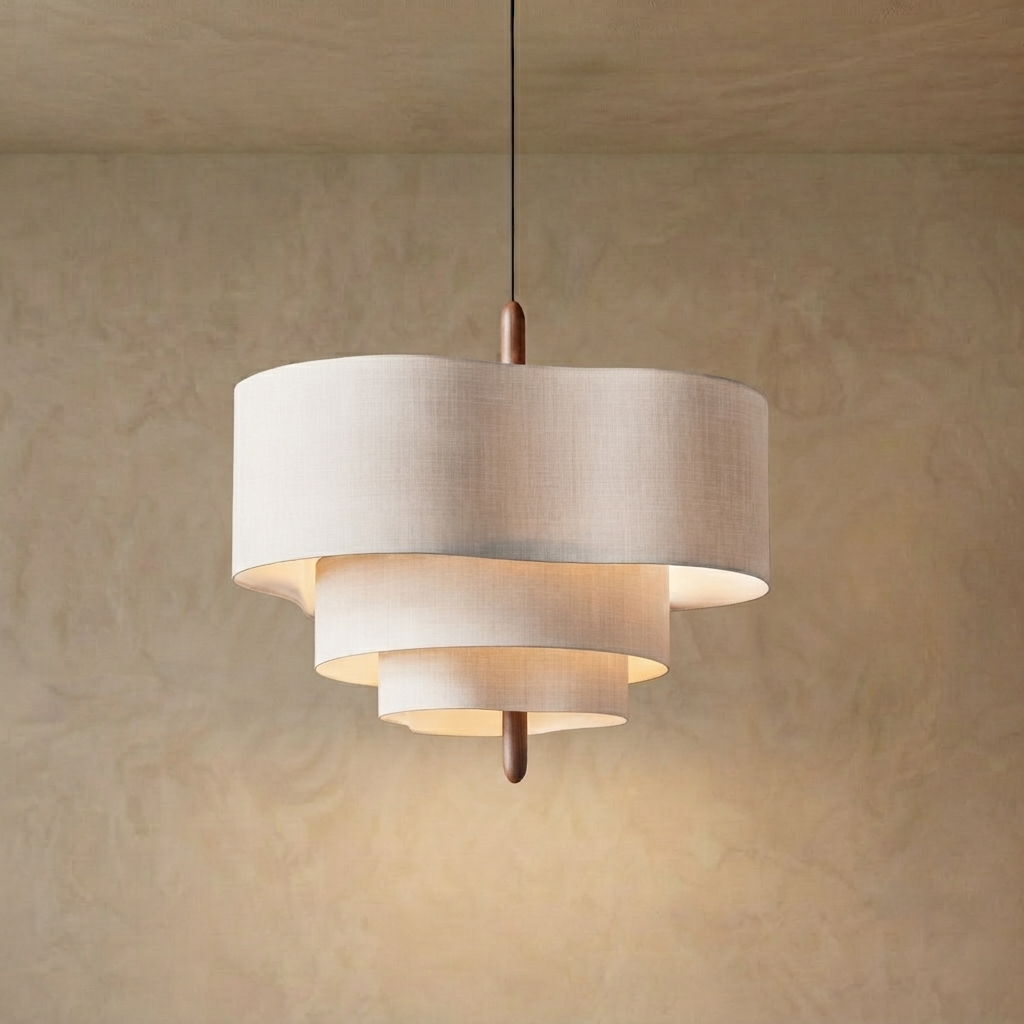 Suspension en tissu noyer à étages