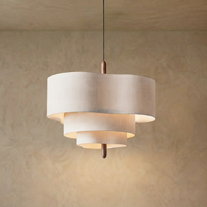 Suspension en tissu noyer à étages