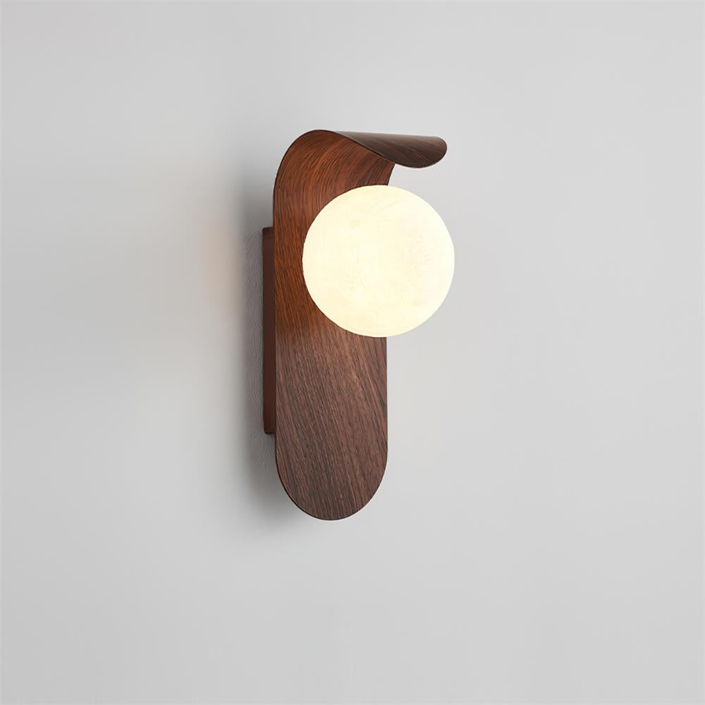 Applique murale globe minimaliste en bois Velmara