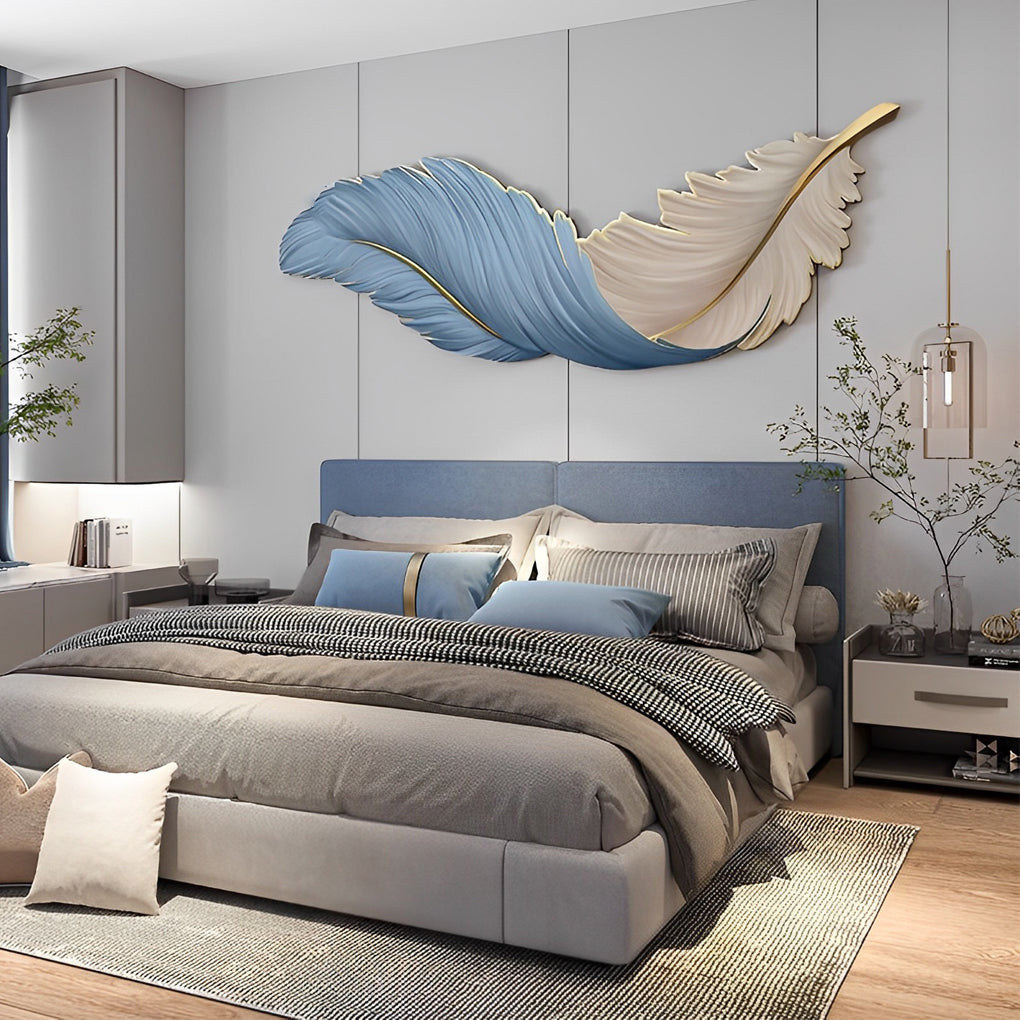Applique murale LED Plume sculptée