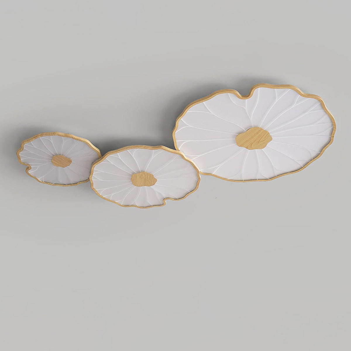 Plafonnier effet grain de bois Waterlily