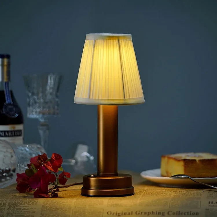 Lampe de table Lumelle minimaliste en tissu, sans fil