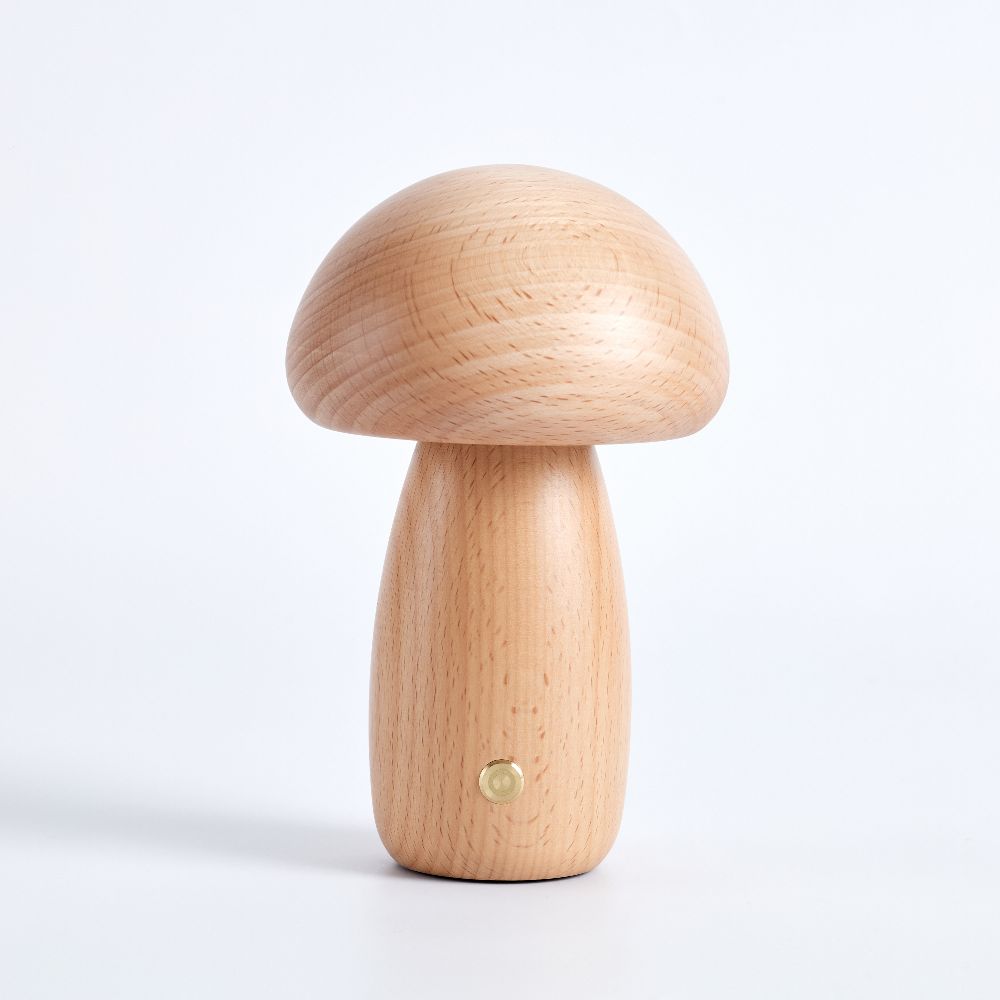 Lampe de table en bois scandinave Fungara