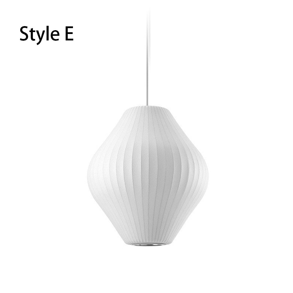 Suspension en tissu de soie plissé