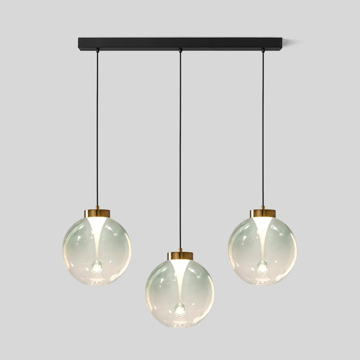 Suspension boule en verre teinté