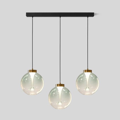 Suspension boule en verre teinté