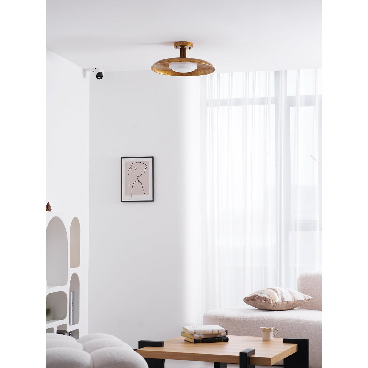Plafonnier rond extra-large affleurant