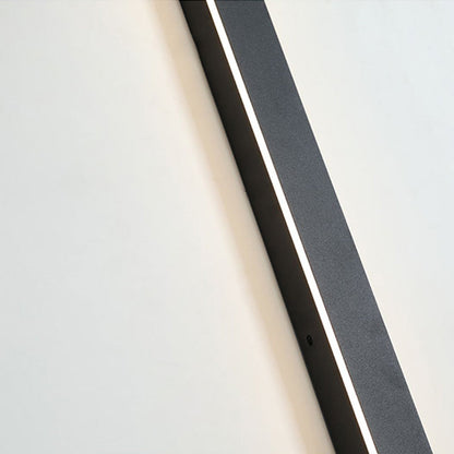 Applique murale extérieure Veldrin minimaliste et fine en métal noir