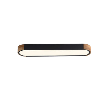 Plafonnier LED ovale en bois minimaliste Ovalyn