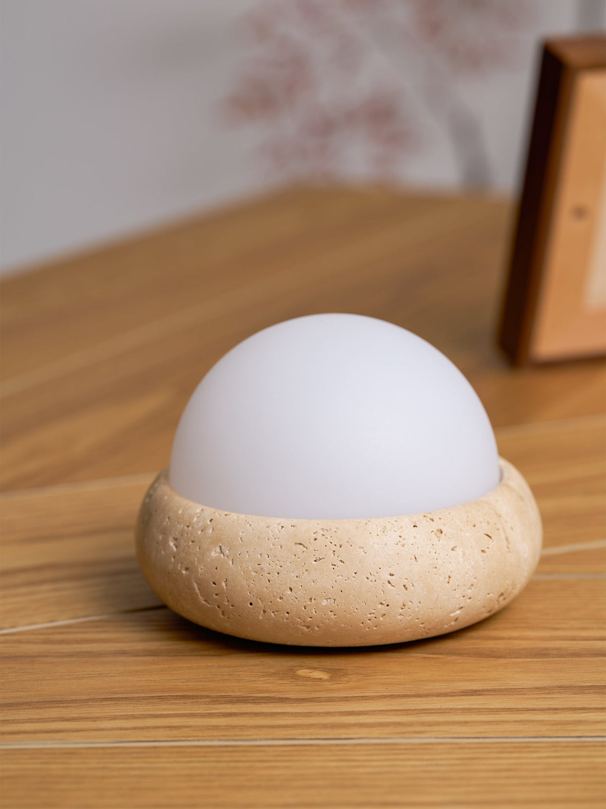 Lampe de table Wabi-Sabi en travertin Orlando