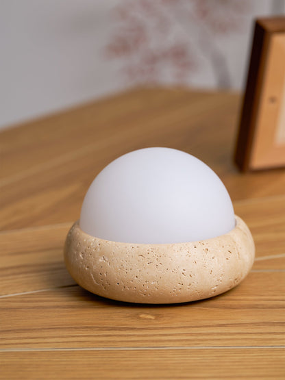 Lampe de table Wabi-Sabi en travertin Orlando