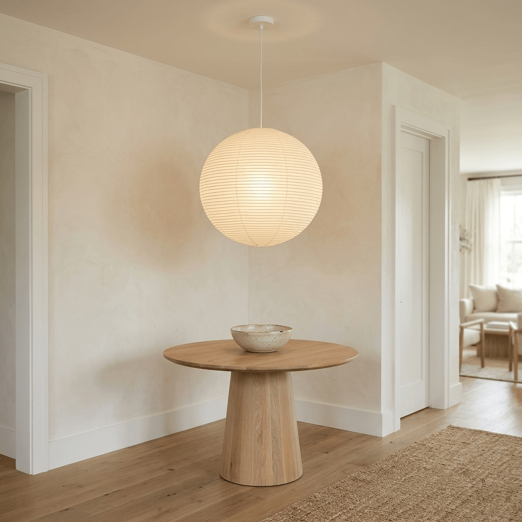 Suspension globe en papier washi