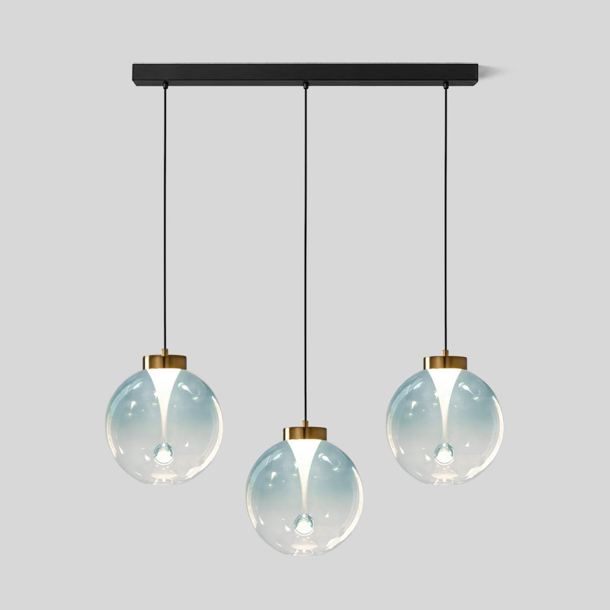 Suspension boule en verre teinté