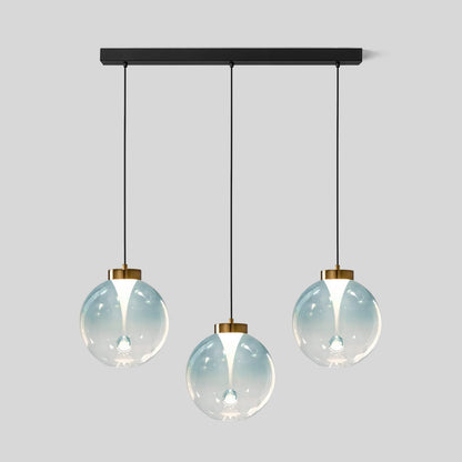 Suspension boule en verre teinté
