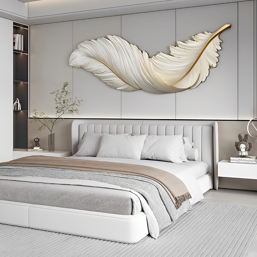 Applique murale LED Plume sculptée