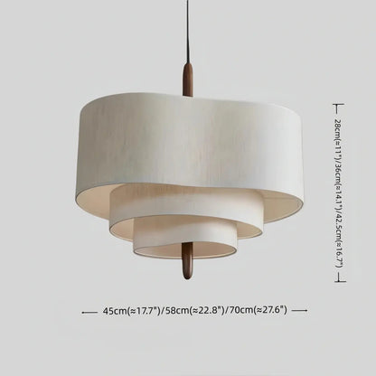 Suspension en tissu noyer à étages