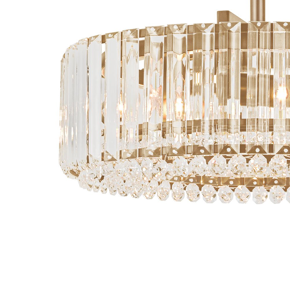 Plafonnier glamour en cristal sculpté