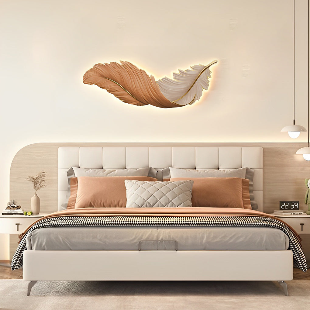 Applique murale LED Plume sculptée