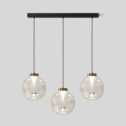 Suspension boule en verre teinté