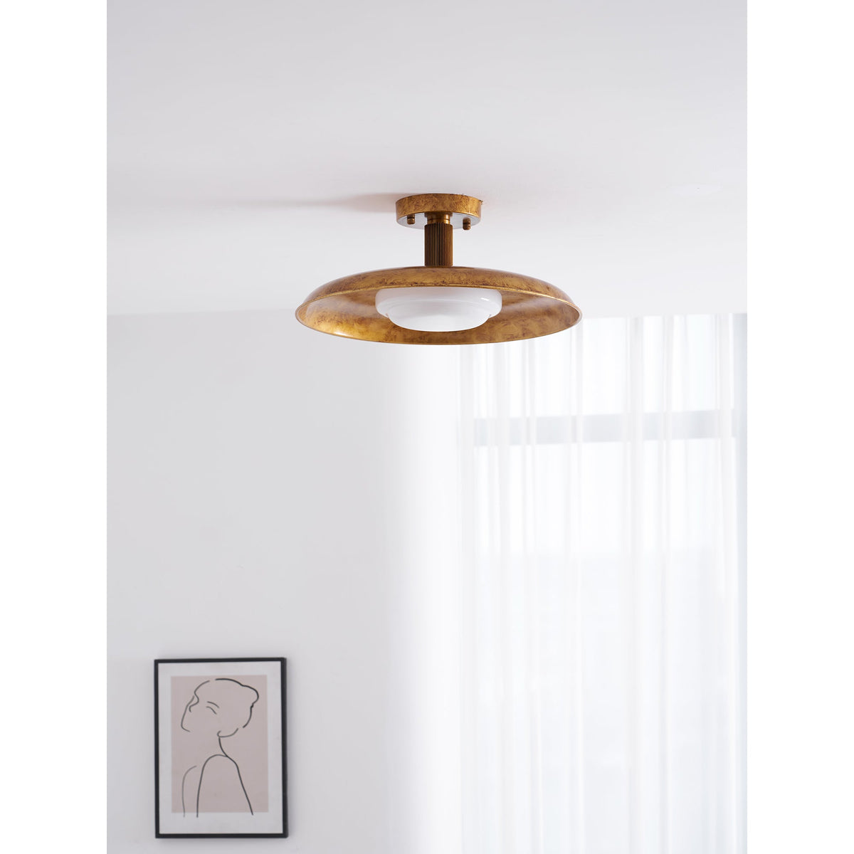 Plafonnier rond extra-large affleurant