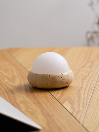 Lampe de table Wabi-Sabi en travertin Orlando
