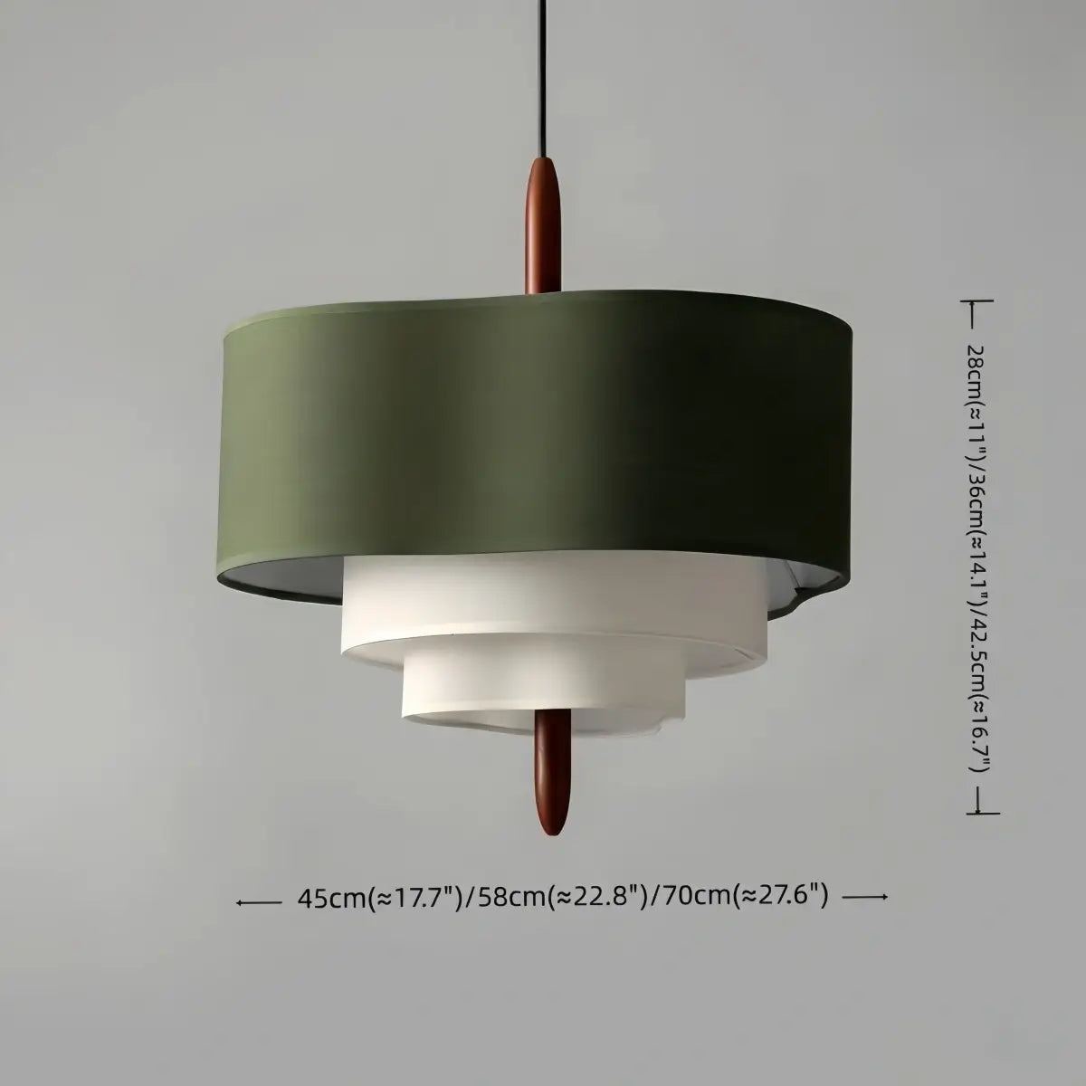 Suspension en tissu noyer à étages