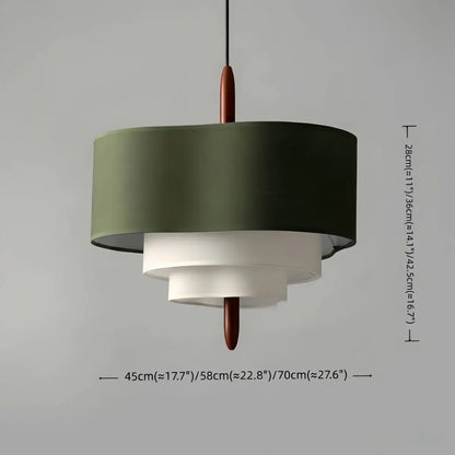 Suspension en tissu noyer à étages