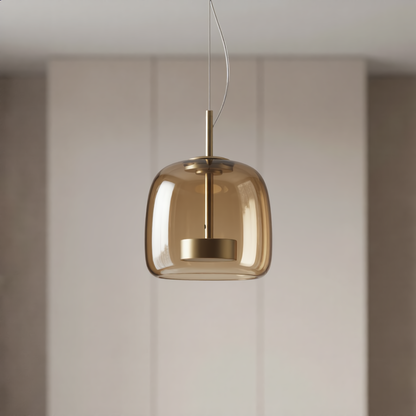 Suspension en verre teinté nordique Lumira