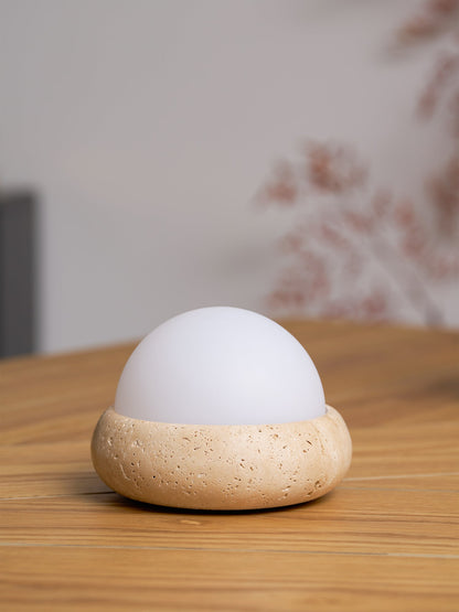 Lampe de table Wabi-Sabi en travertin Orlando
