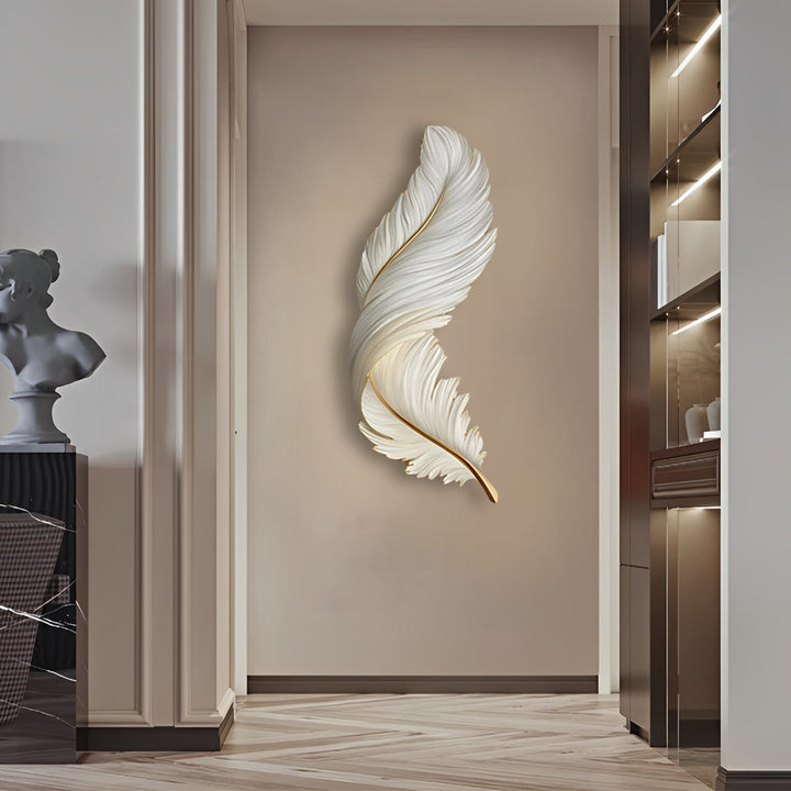 Applique murale LED Plume sculptée