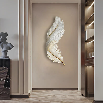 Applique murale LED Plume sculptée
