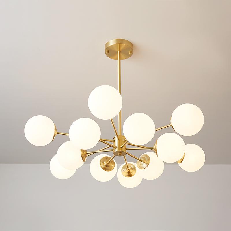 Lustre sphérique Spunik en opale