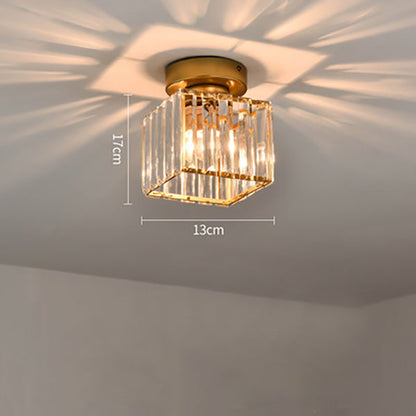Plafonnier en cristal minimaliste Orvella