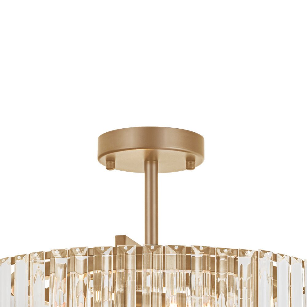 Plafonnier glamour en cristal sculpté