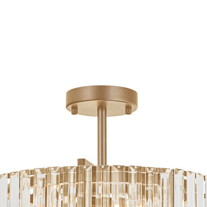 Plafonnier glamour en cristal sculpté