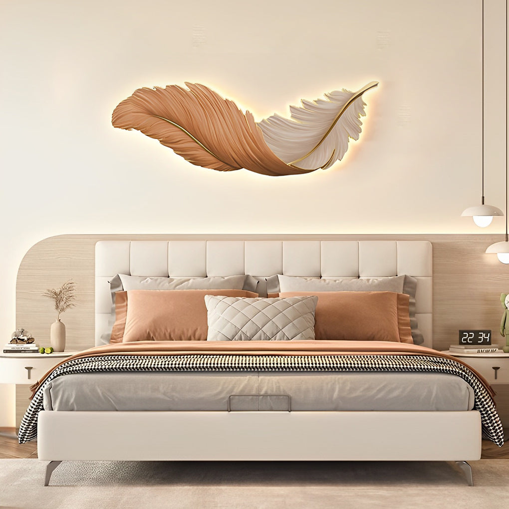 Applique murale LED Plume sculptée
