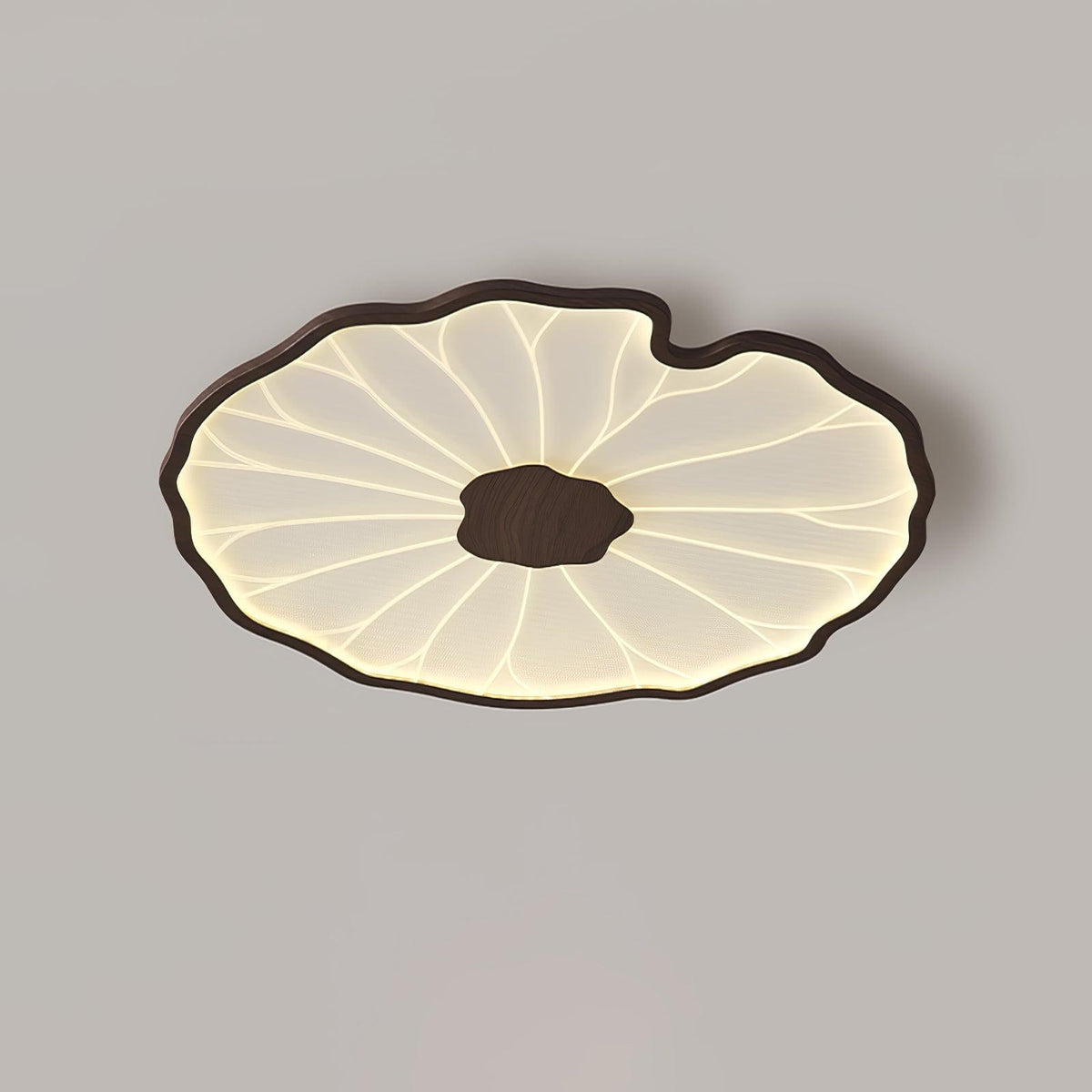 Plafonnier effet grain de bois Waterlily