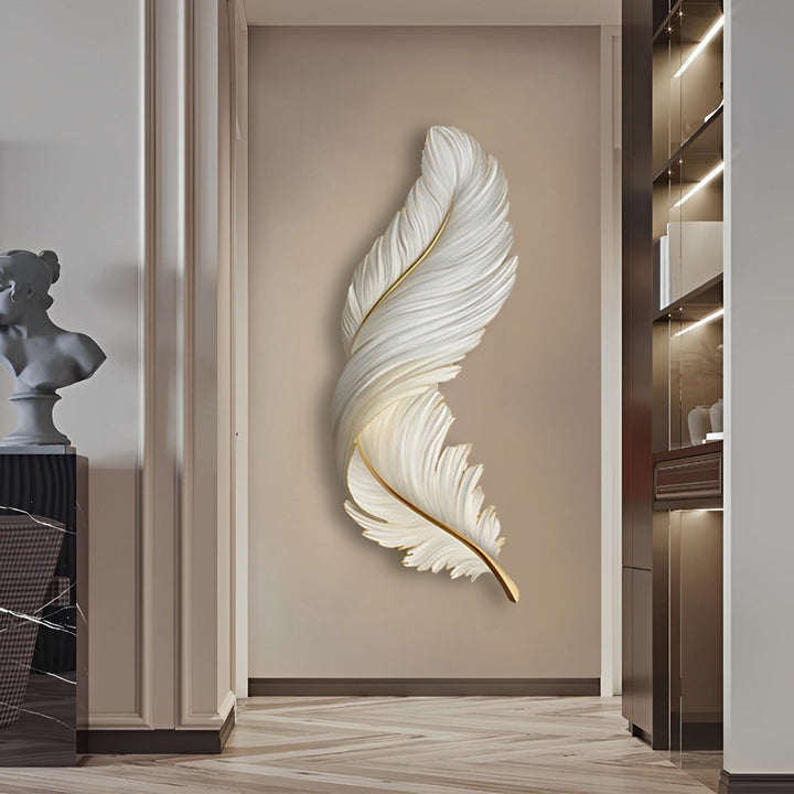 Applique murale LED Plume sculptée