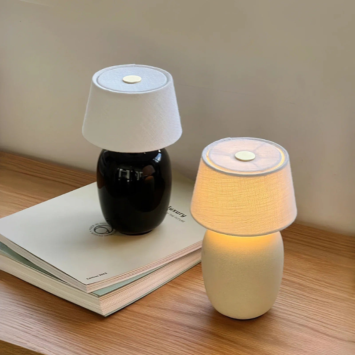 Lampe de table scandinave Halvorn en céramique