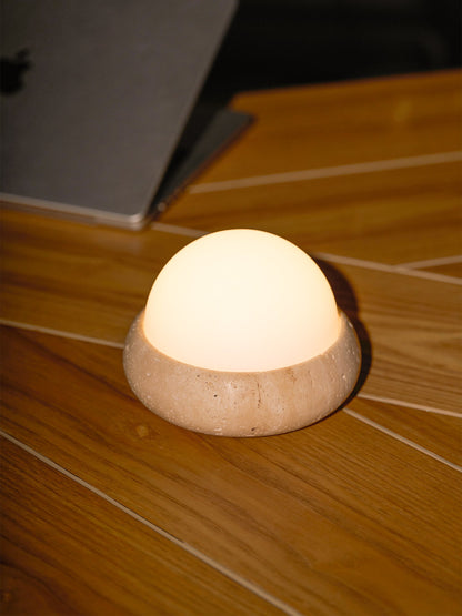 Lampe de table Wabi-Sabi en travertin Orlando
