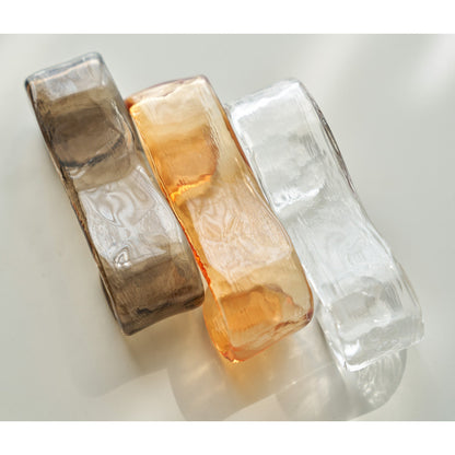 Plafonnier en verre givré à niveaux