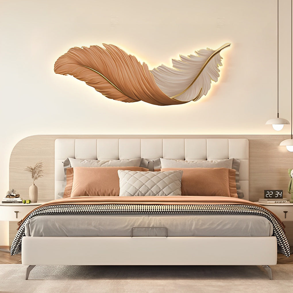 Applique murale LED Plume sculptée