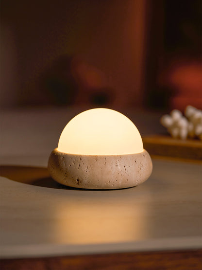 Lampe de table Wabi-Sabi en travertin Orlando