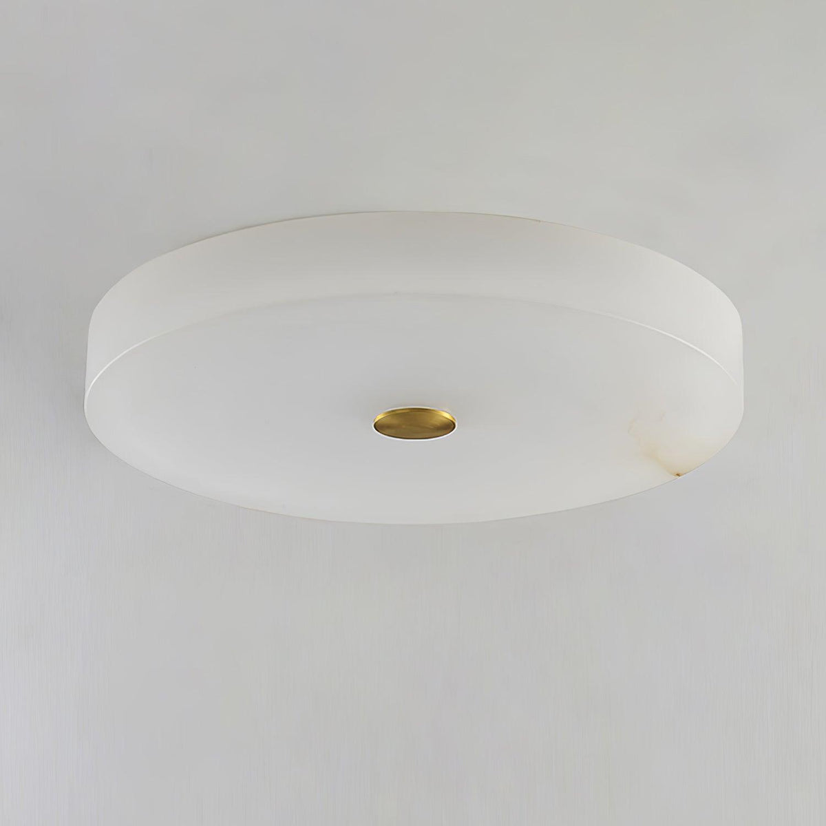 Plafonnier affleurant rond en albâtre