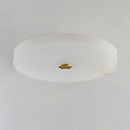 Plafonnier affleurant rond en albâtre