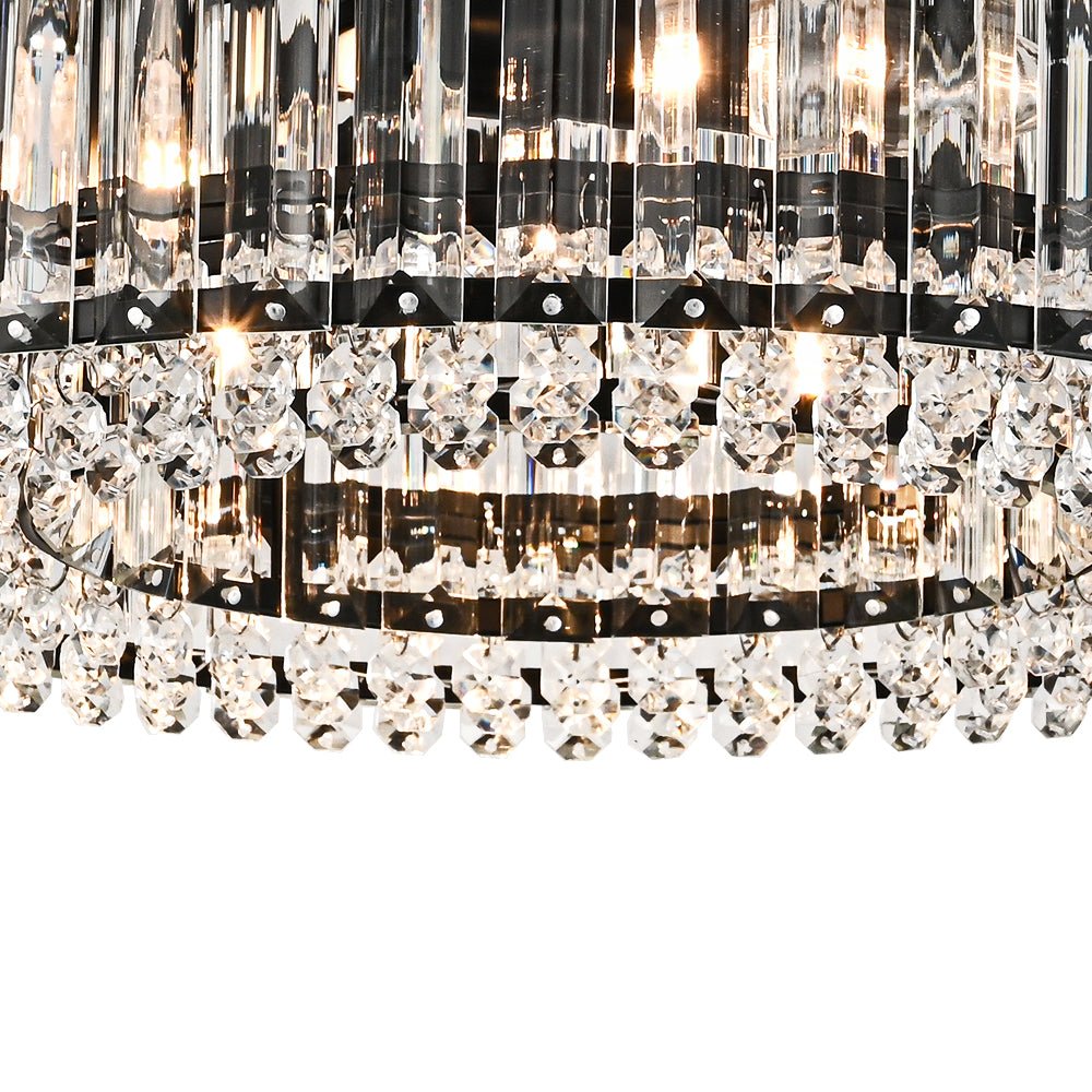 Plafonnier glamour en cristal sculpté