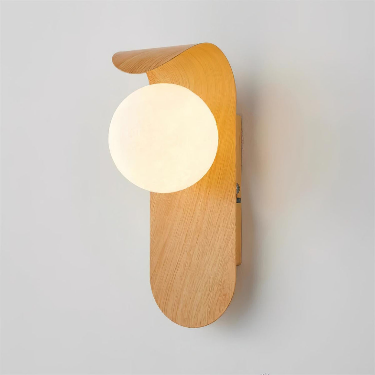 Applique murale globe minimaliste en bois Velmara