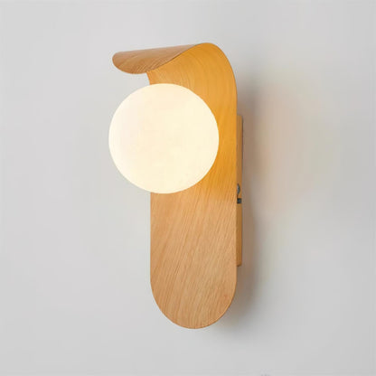 Applique murale globe minimaliste en bois Velmara